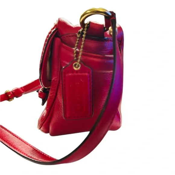 Coach Scarlet Leather Front Buckle Crossbody Bag - Picture 5 of 8
